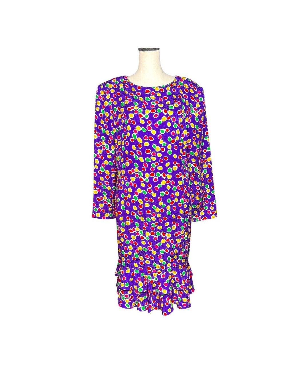 August Silk Colorful Print Dress